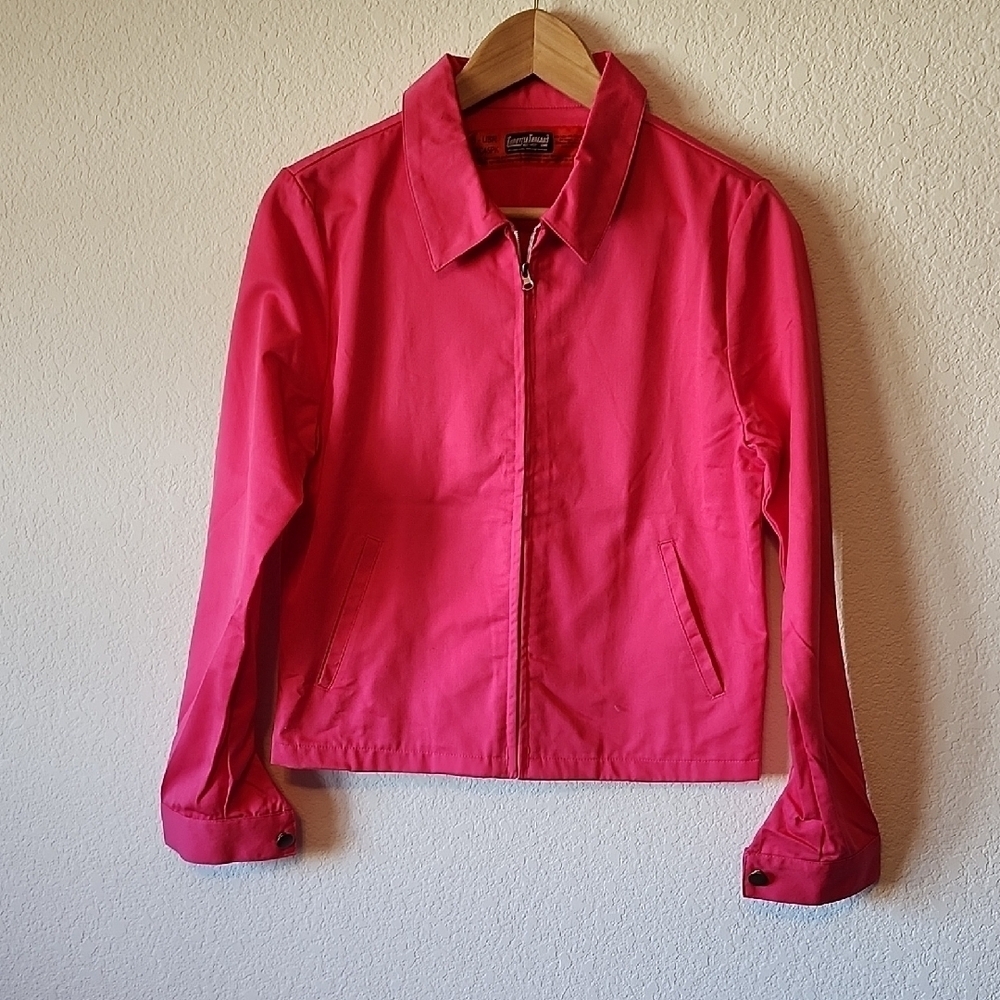 Throttle Threads NWOT Women's Mechanic Zip Front Jacket Barbie Pink Size S